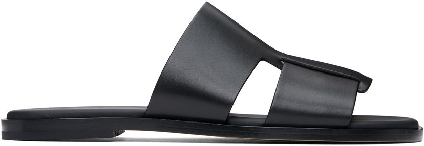 Sneakers och skor BOSS BOSS Buffed Leather Sandals Svart | 50539243