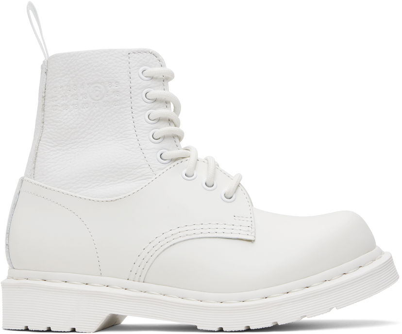 Sneakers och skor Maison Margiela MM6 Maison Margiela x Dr. Martens Edition 1460 Twist Boots Vit | SH3WU0013 P7006