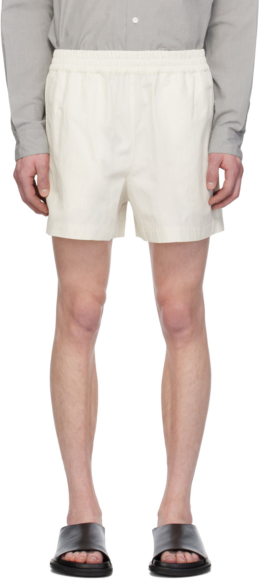 Shorts Studio Nicholson Studio Nicholson Elio Relaxed Fit Shorts Vit | ELIO SNM - 1275