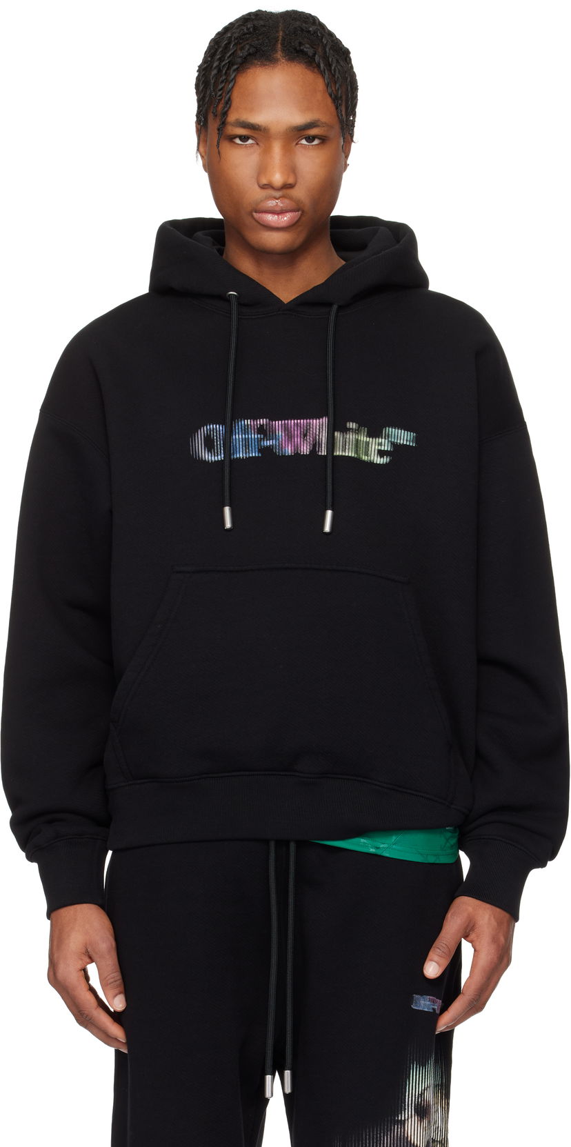 Sweatshirt Off-White Off-White S. Matthew Hoodie Svart | OMBB085S25FLE00V1084