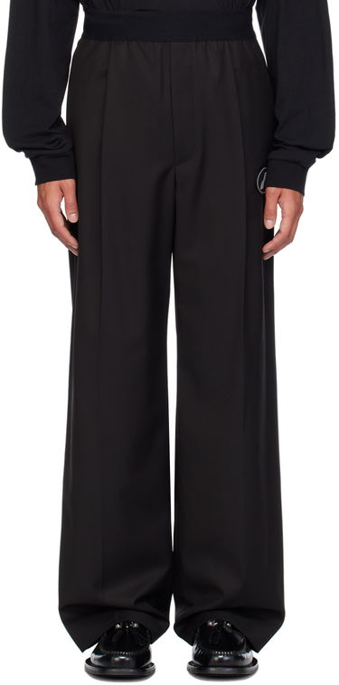 Byxor We11done Logo Straight Leg Trousers Svart | WD-PT4-20-729-U-BK, 0