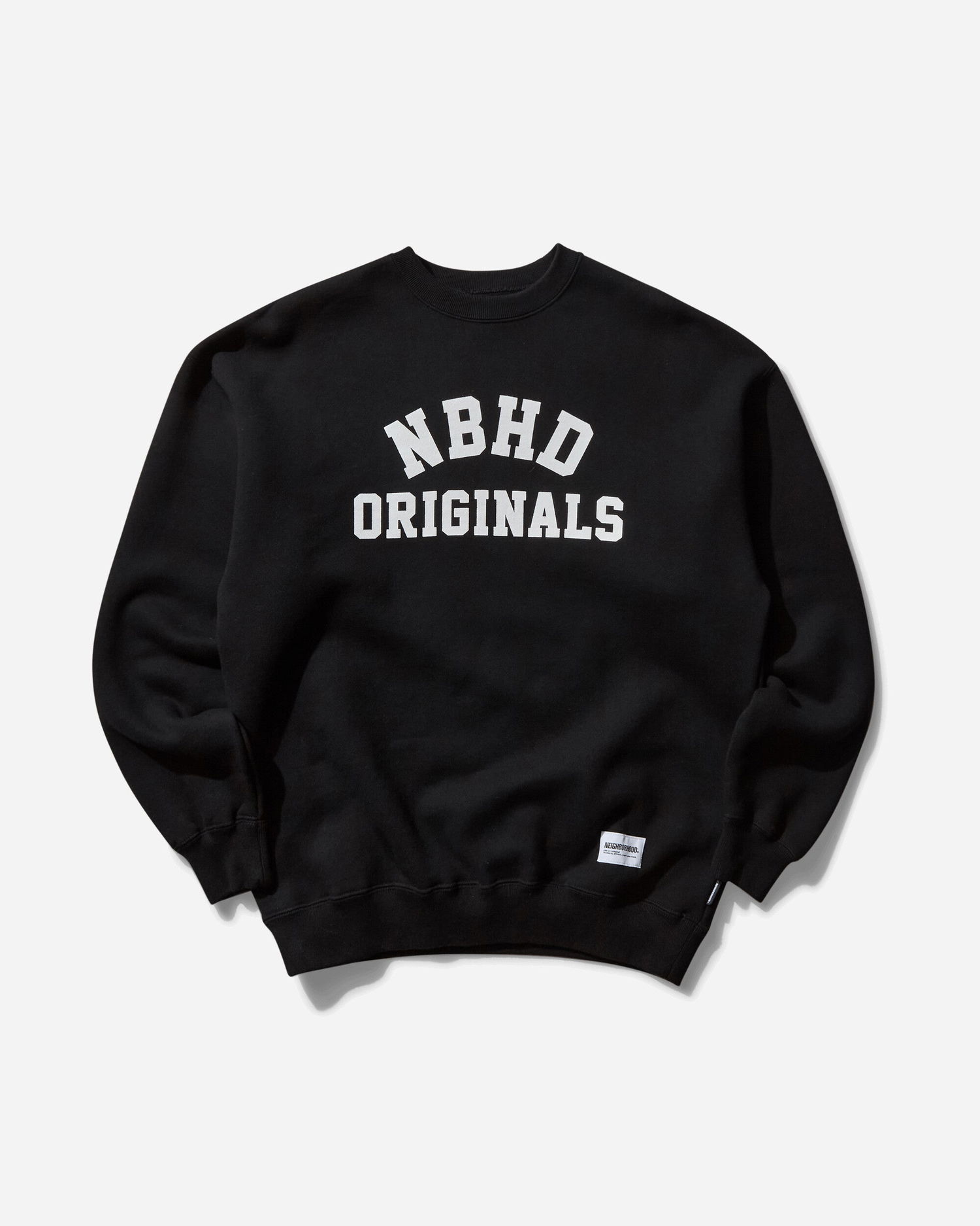 Sweatshirt Neighborhood Crewneck Sweatshirt NBHD Originals Svart | 242UWNH-CSM01 BK, 1