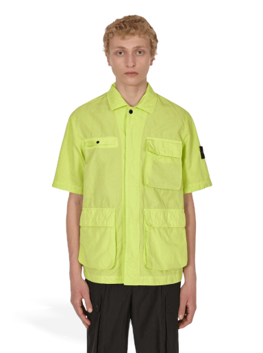 Skjorta Stone Island Garment Dyed Shirt Gul | 761542406 V0031