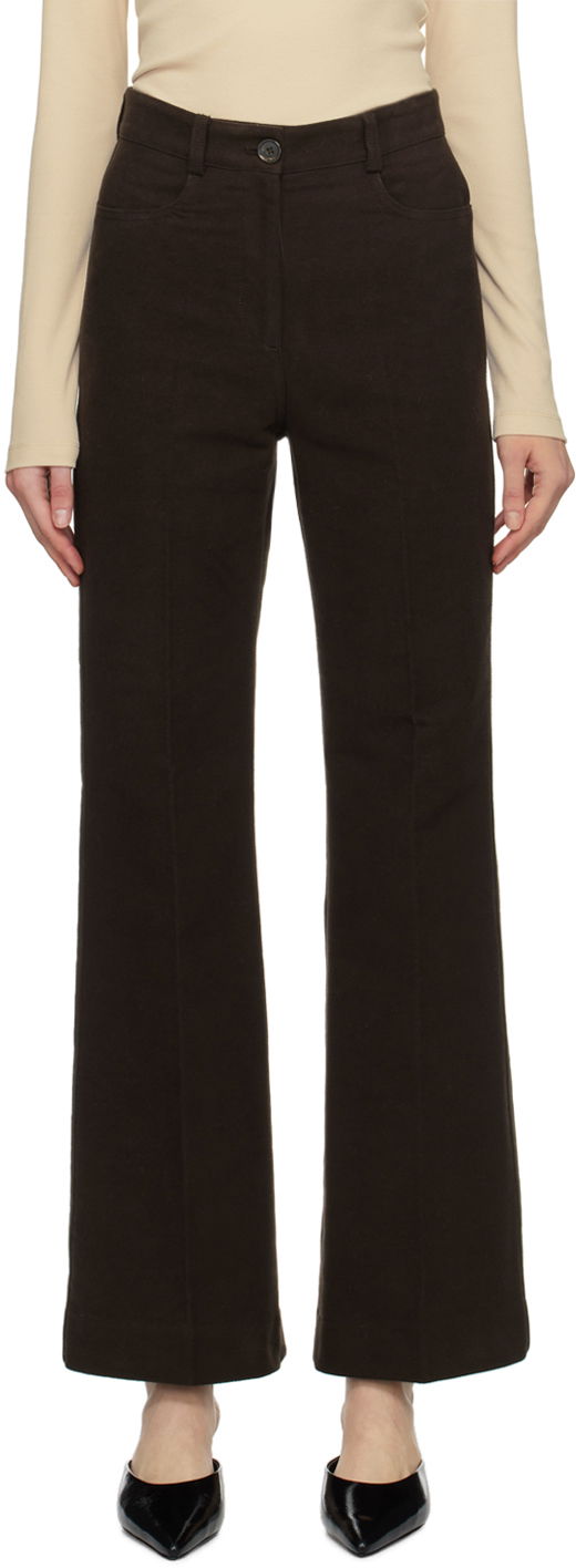 Byxor TOTEME TOTEME Flared Trousers Brun | 241-WRB1058-FB0171