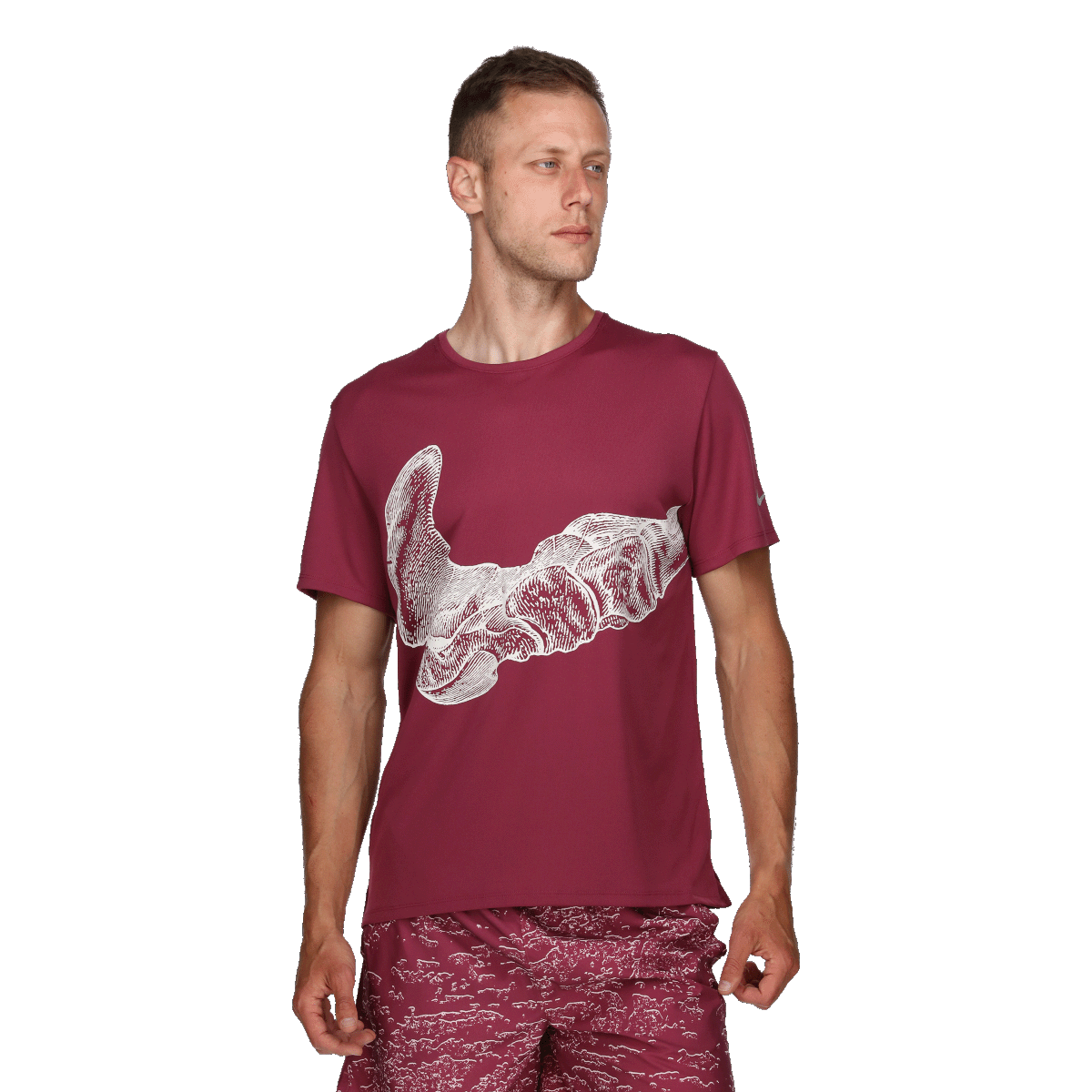 T-shirt Nike Dri-FIT UV Run Division Miler T-Shirt Bourgogne | DV9263-653, 0