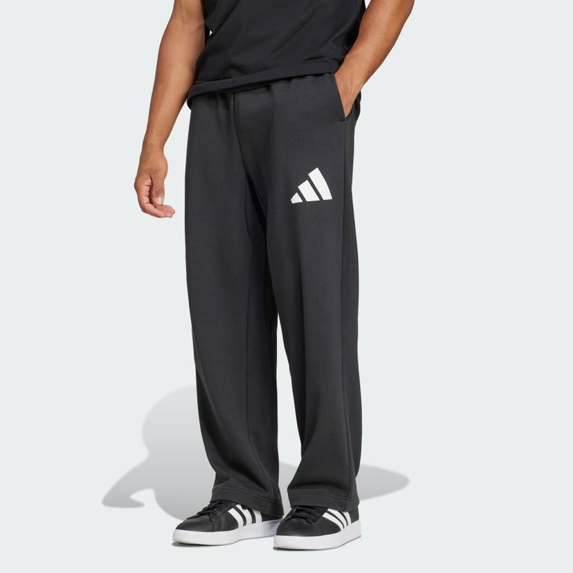 Träningsbyxor adidas Performance Wide Leg Logo Joggers Svart | JF3604