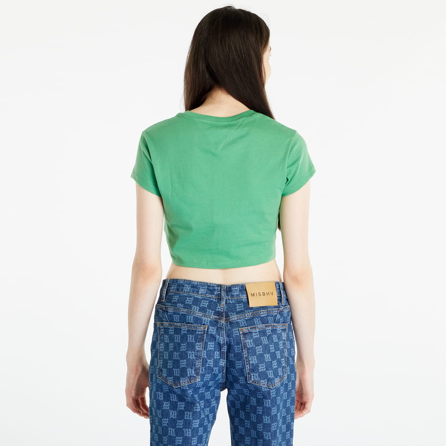 Crop top Tommy Hilfiger TOMMY JEANS Essential Logo Cropped T-Shirt Grön | DW0DW15444 LY3, 1