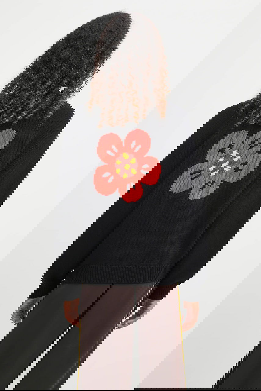 Sweater KENZO Kenzo Boke Flower Placed Cardigan Svart | FF62CA7063LA, 0