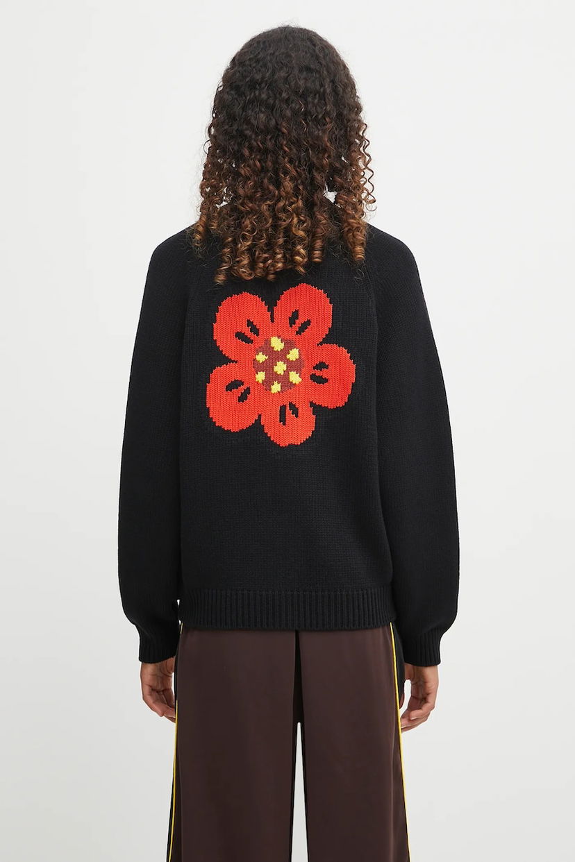 Sweater KENZO Kenzo Boke Flower Placed Cardigan Svart | FF62CA7063LA