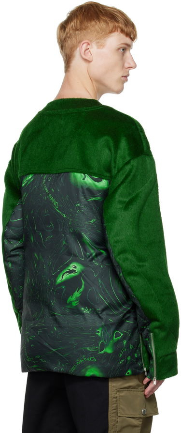 Sweater Feng Chen Wang Feng Chen Wang Paneled Sweatshirt Grön | FUF14SS01, 2