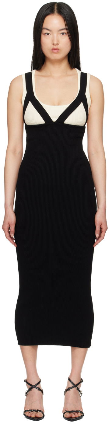 Klä Jean Paul Gaultier Jean Paul Gaultier 'The Madone' Knit Maxi Dress Svart | 24/25-F-RO184-M068-0100