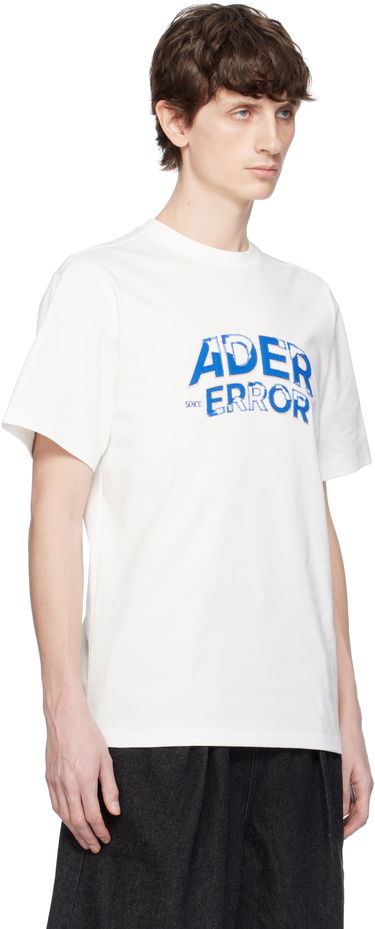 T-shirt ADER ERROR Flocked Logo T-Shirt Vit | BN25FYTS0101OW, 4
