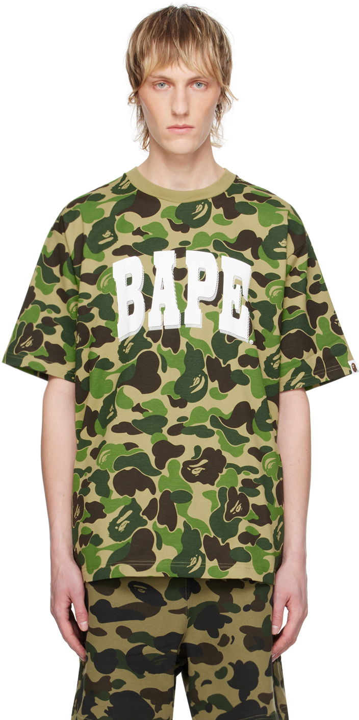 T-shirt BAPE BAPE Khaki ABC Camo T-Shirt Grön | 001CSK301007M