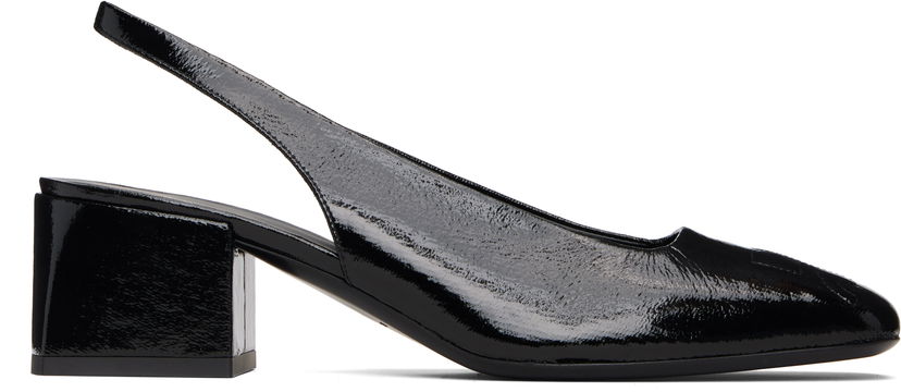 Sneakers och skor Courrèges Courrèges AC Vinyl Slingback Heels Svart | 325SPP039VY0003
