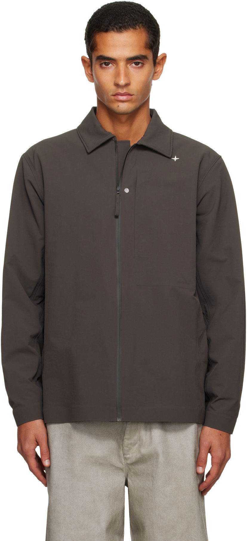 Jacka Stone Island Tela Resinata Jacket Grå | K2S15 1200024 S0G12
