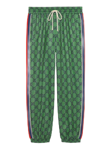 Träningsbyxor Gucci GG Jersey Jogging Pant Grön | 655146 XJDF0 3305