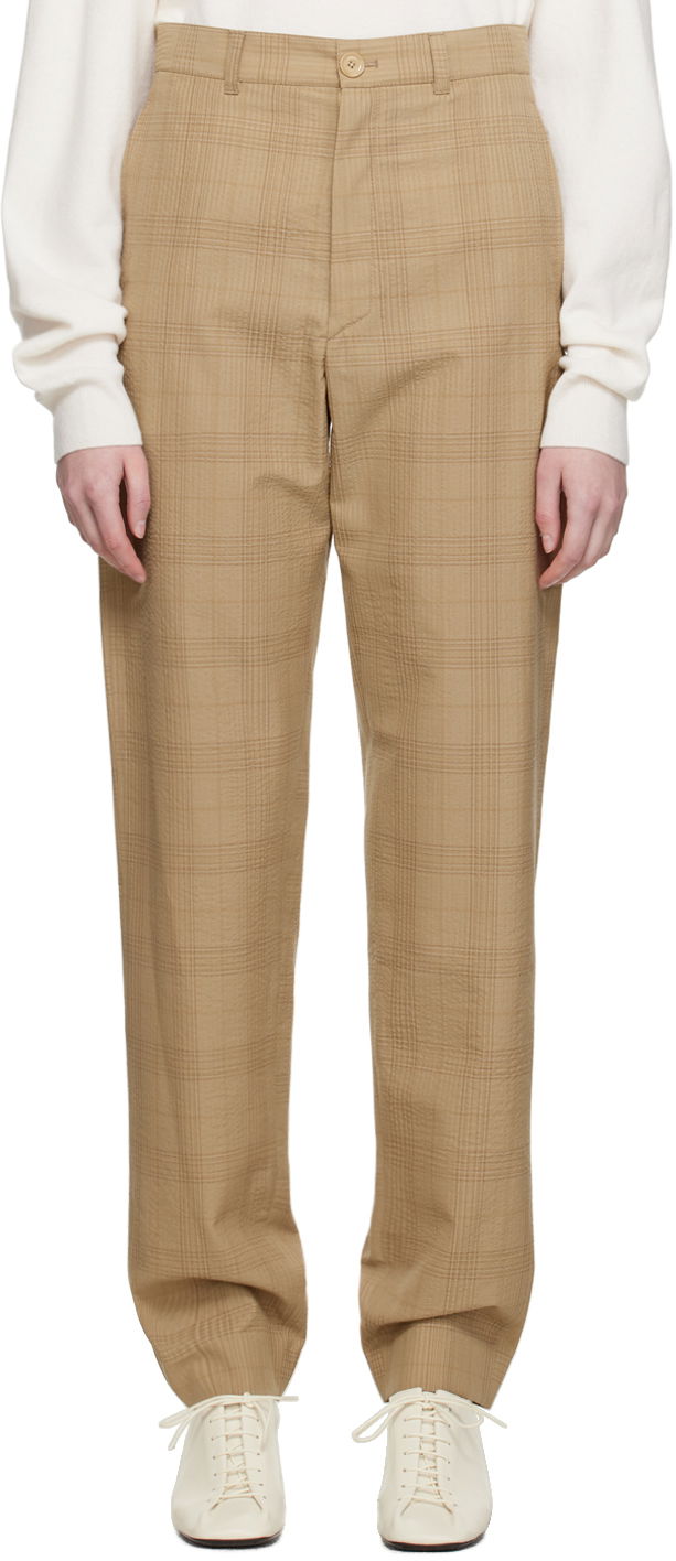 Byxor LEMAIRE Lemaire Loose Suit Trousers Beige | PA1000 LF1037