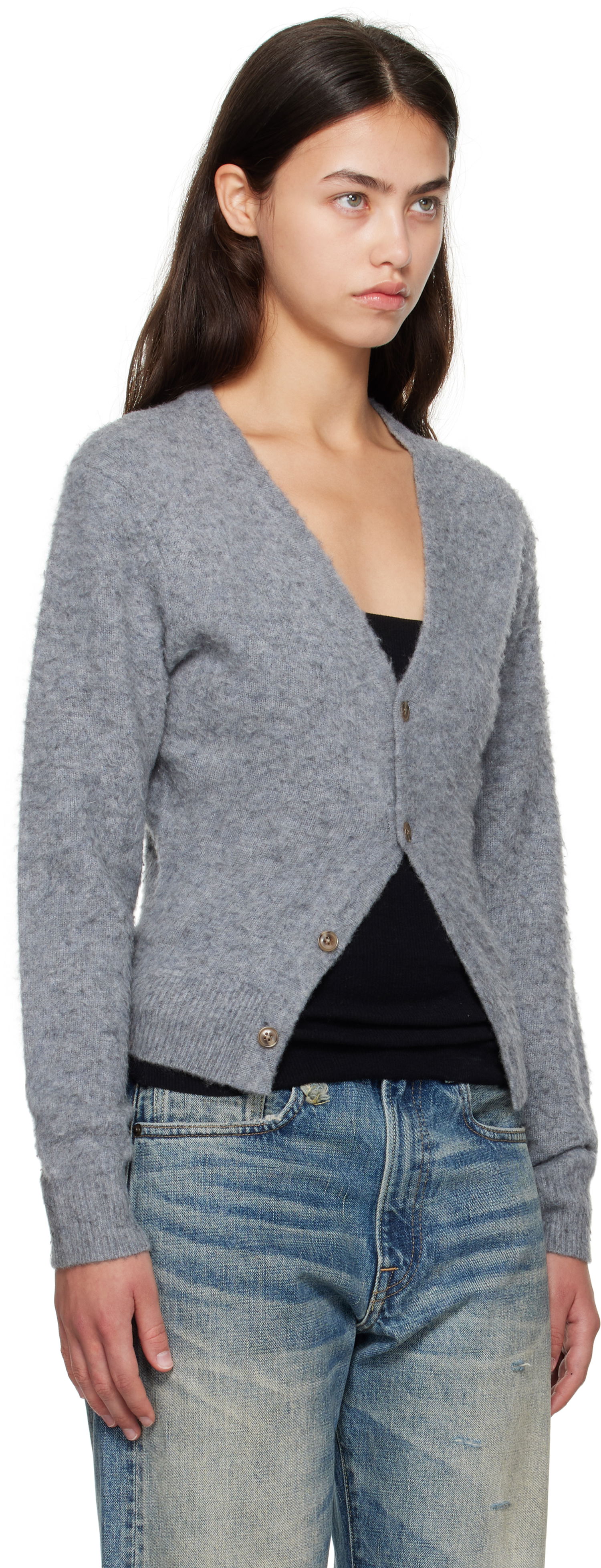 Sweater R13 R13 Split Hem Cardigan Grå | R13WY291-Y212A, 1