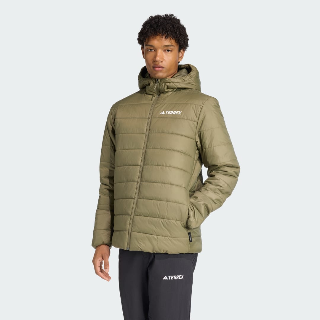 Pufferjacka adidas Performance Terrex Multi Essentials CLIMAWARM Insulated Hooded Jacket Grön | KB2186, 0