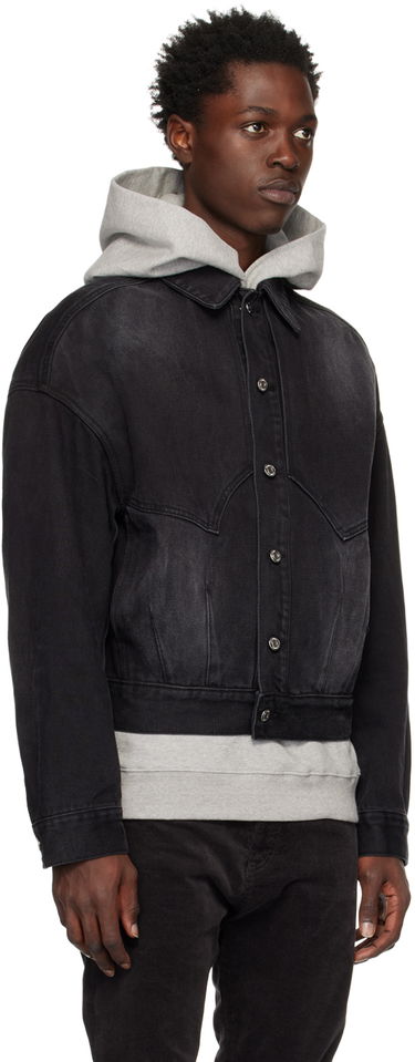 Jacka We11done We11done Relaxed-Fit Denim Jacket Svart | WD-DJ3-22-303-U-BK, 1