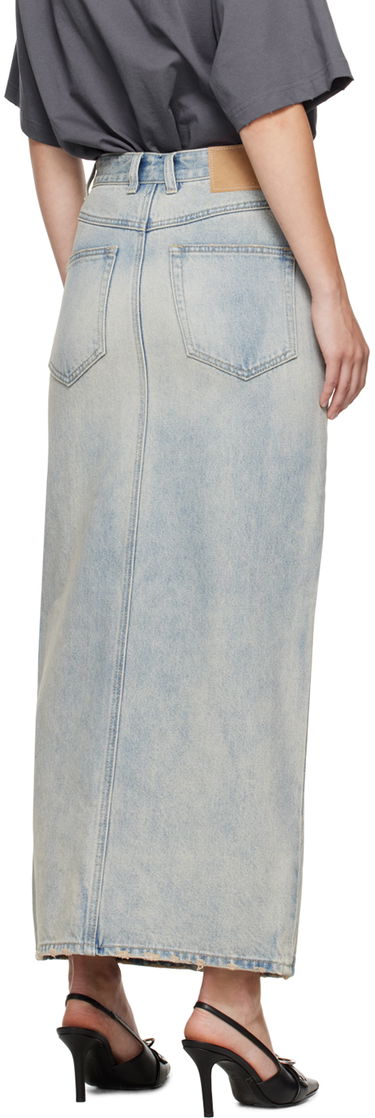 Kjol We11done We11done Washed Denim Maxi Skirt Blå | WD-DS2-24-373-W-SK, 2