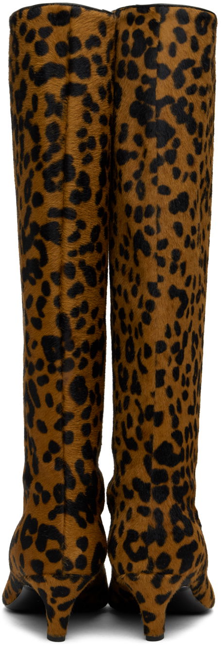 Sneakers och skor TOTEME Wide Shaft Calf Hair Boots Brun | 243-WAS3114-LE0070, 1