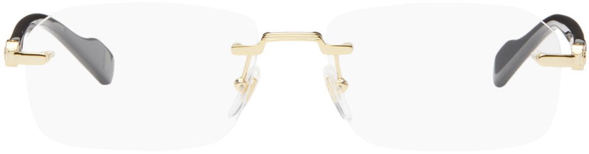 Solglasögon Gucci Rimless Rectangle Glasses Beige | GG1221O