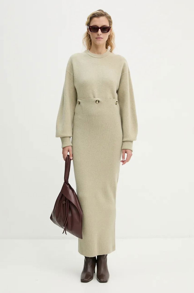 Kjol Nanushka Oversized Maxi Dress Grön | NW24PFBS28772