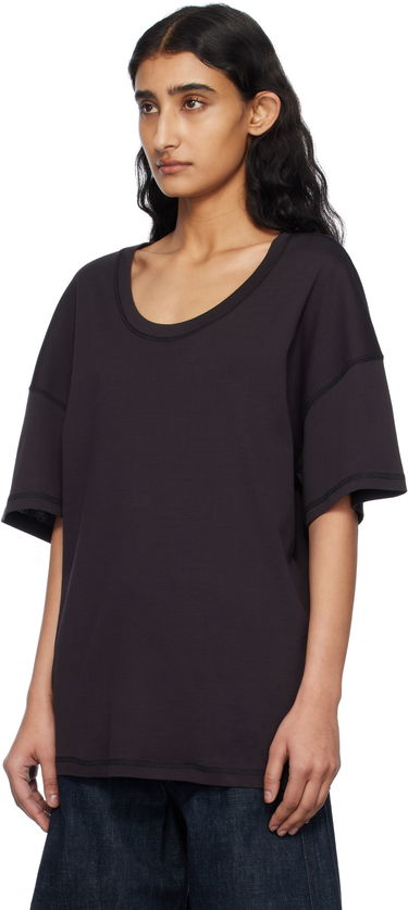 T-shirt LEMAIRE Lemaire Rib Knit T-Shirt Svart | TO1146 LJ1016, 3