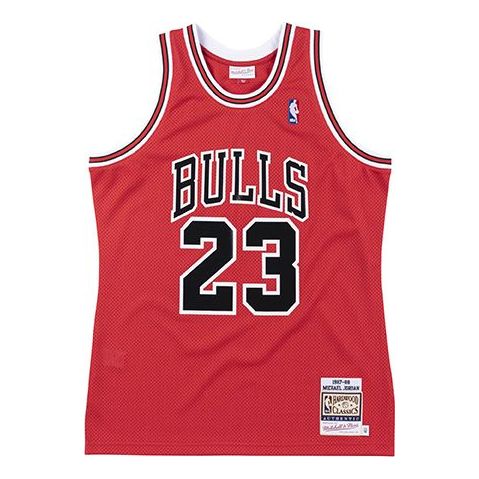 Linne Mitchell & Ness Mitchell & Ness Bulls Jersey Röd | AJY4CP19025-CBURED187MJO, 0