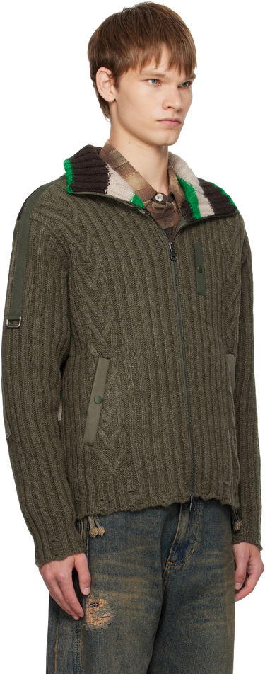 Sweater Andersson Bell Andersson Bell Stripe High-Neck Zip-Up Sweater Grön | atb1344m, 1