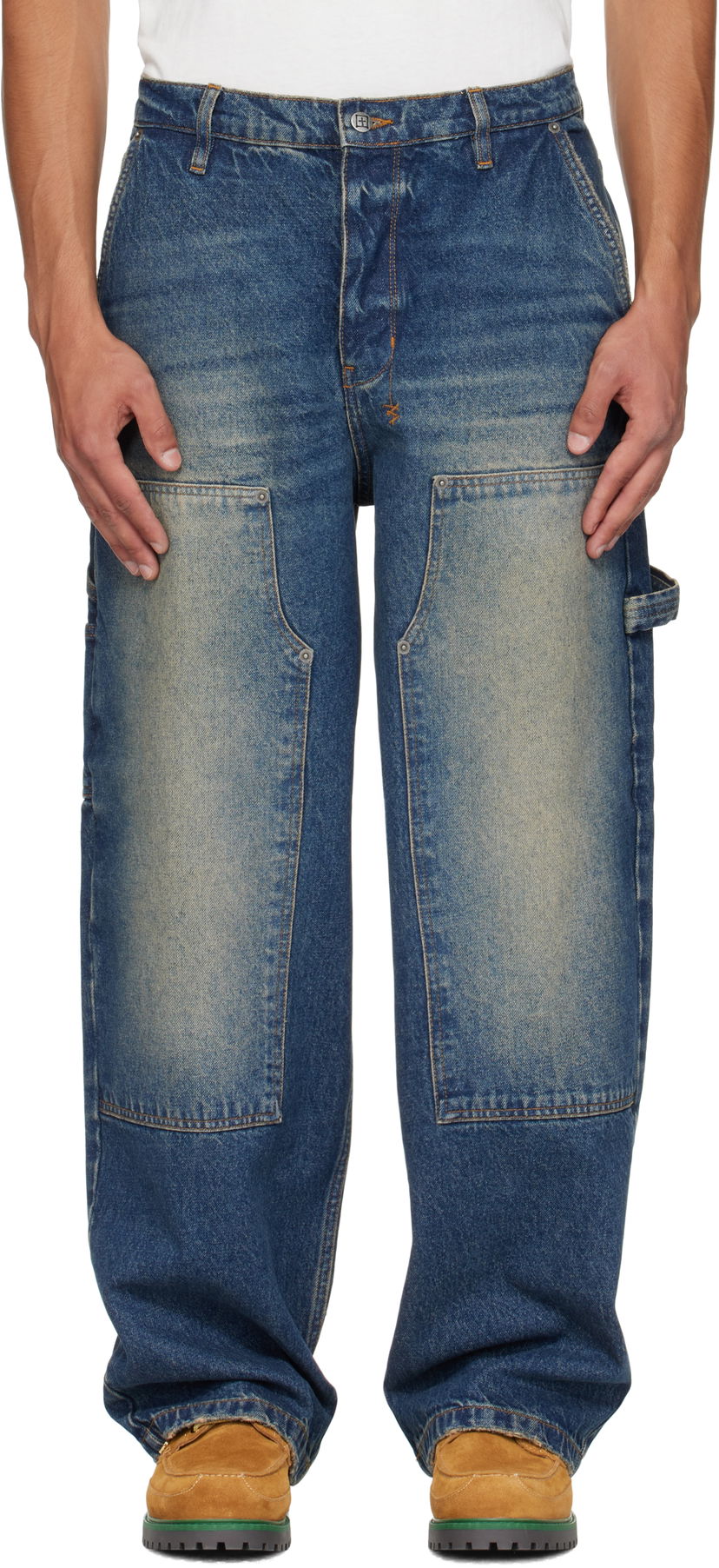 Jeans Ksubi Maxx Operator Rodeo Distressed Carpenter Loose Fit Jeans Blå | MFA25DJ034