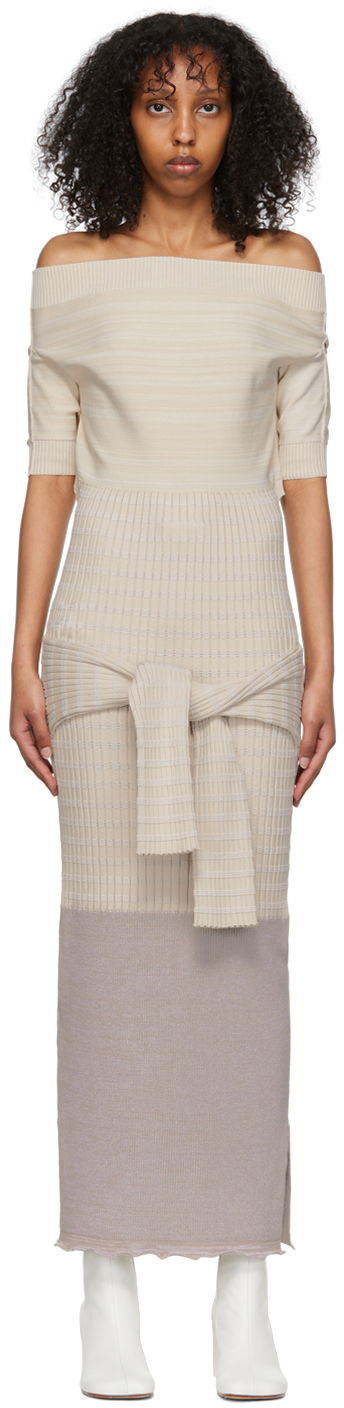 Klä Maison Margiela Off Shoulder Maxi Dress Beige | S62CT0189 S17970