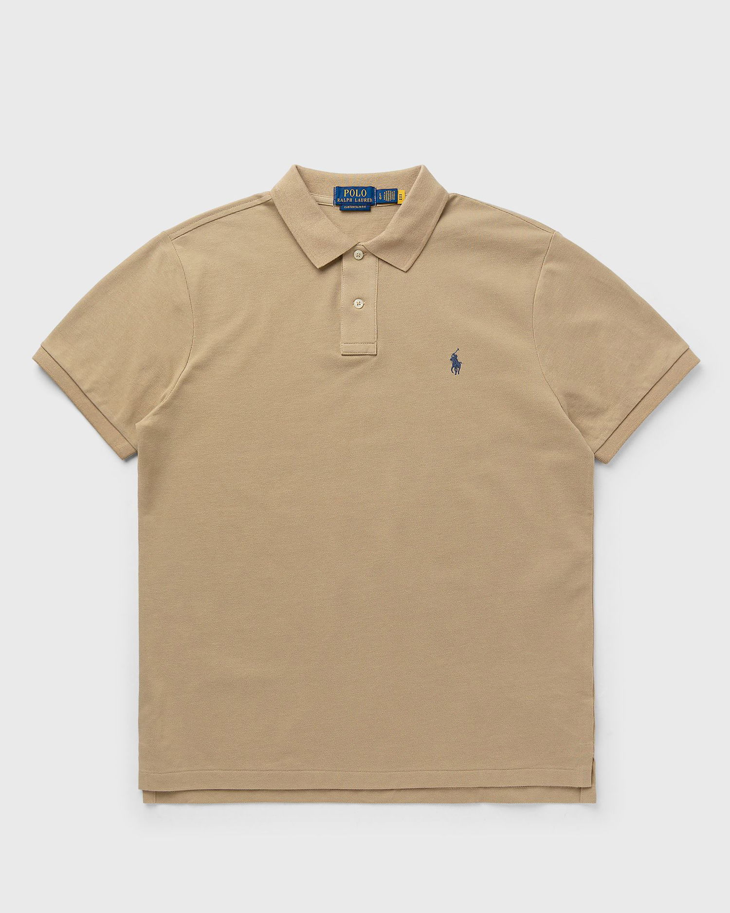 Polotröja Polo by Ralph Lauren Short Sleeve Polo Shirt Custom Slim Fit Beige | 710680784436, 0