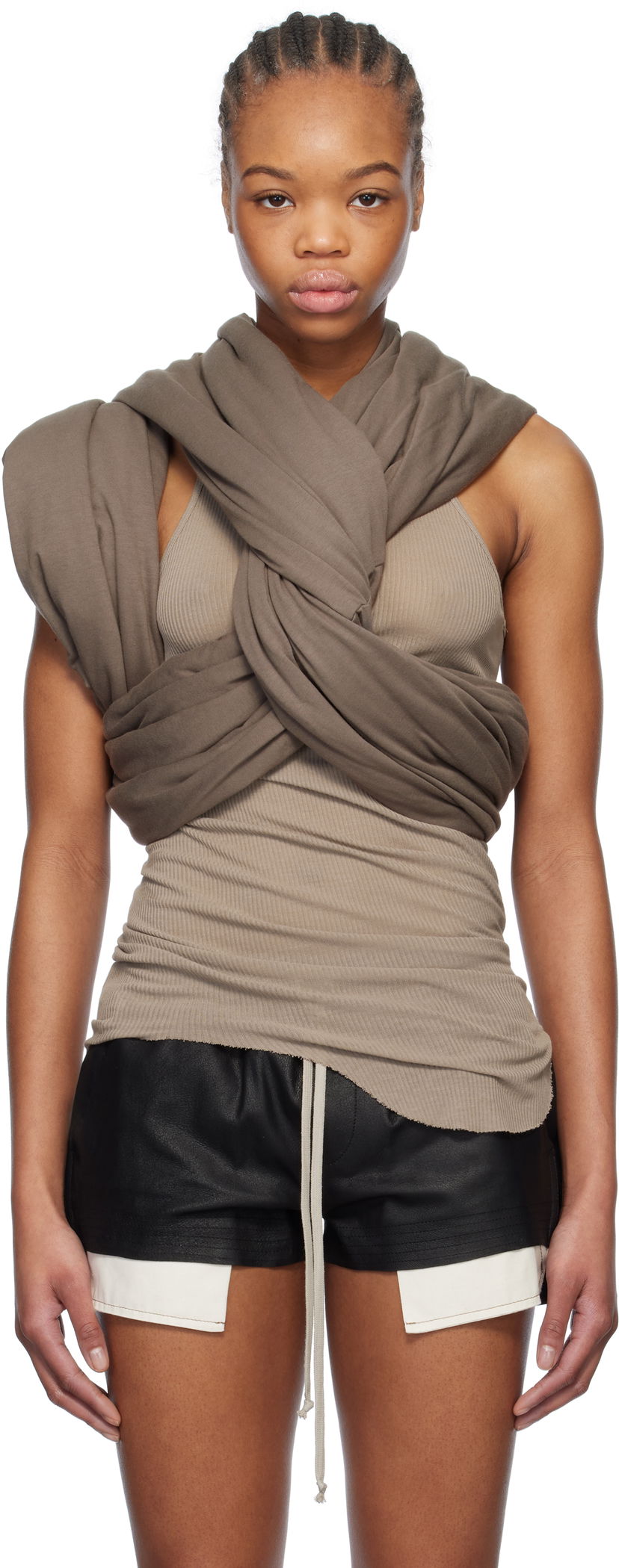 Linne Rick Owens Rick Owens Hollywood Triple Donut Top Beige | RP01E7432 JA