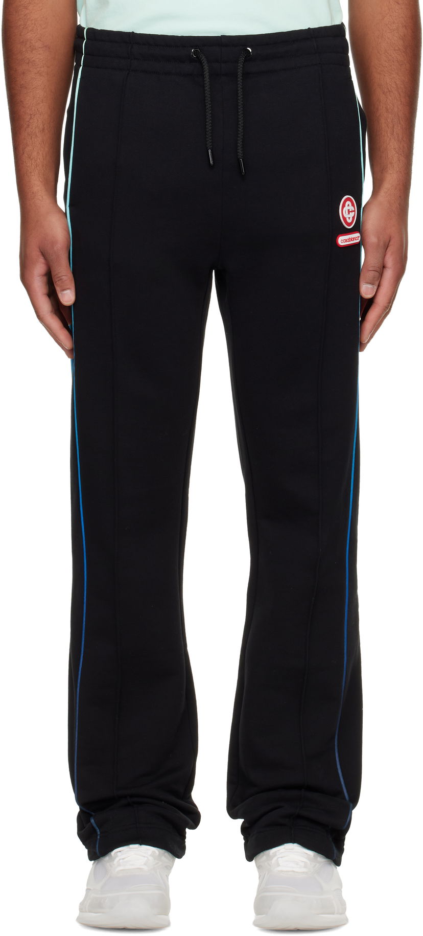 Träningsbyxor Casablanca Casablanca Gradient Piping Sweatpants Svart | M-AW25-JTR-309-01