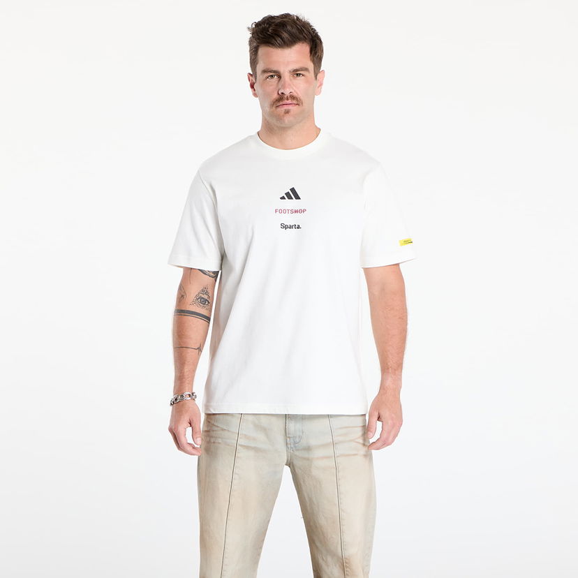 T-shirt adidas Performance Footshop x Sparta Crest T-Shirt Vit | FTSHP_493