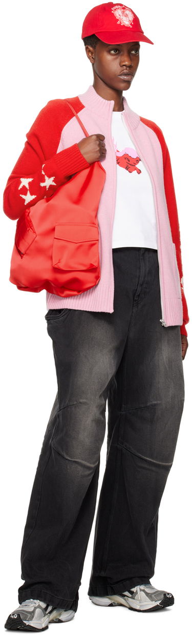 Tygpåse We11done We11done Pocket Touch Tote Bag Röd | WD-AB0-24-477-U-RD, 3