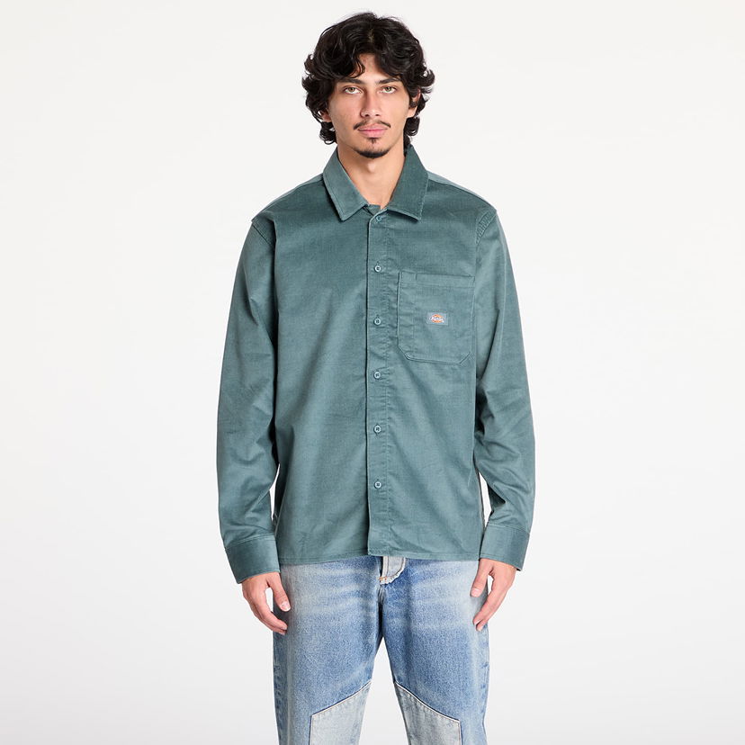 Skjorta Dickies Corduroy Long Sleeve Shirt Grön | DK0A86520LN1