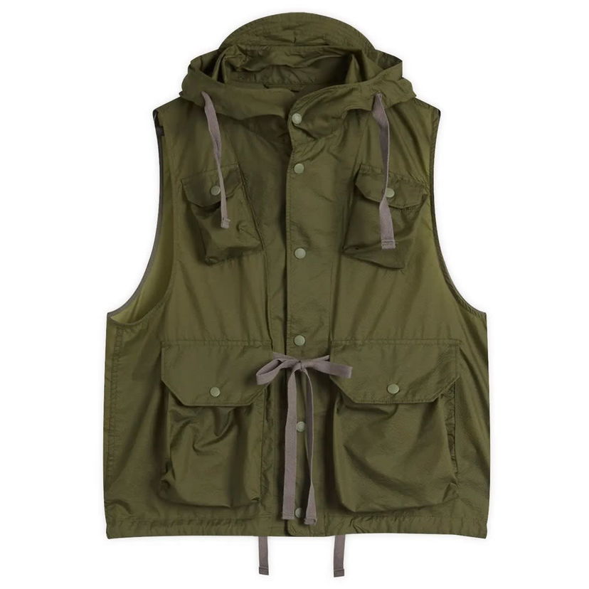Väst Engineered Garments Engineered Garments Field Vest, Size Large Grön | QT079-KD001