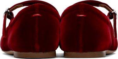 Kläder Aeyde Aeyde Uma Velvet Mary-Jane Ballerina Flats Röd | A11-FL-RAZS08FL-223-406-004, 1