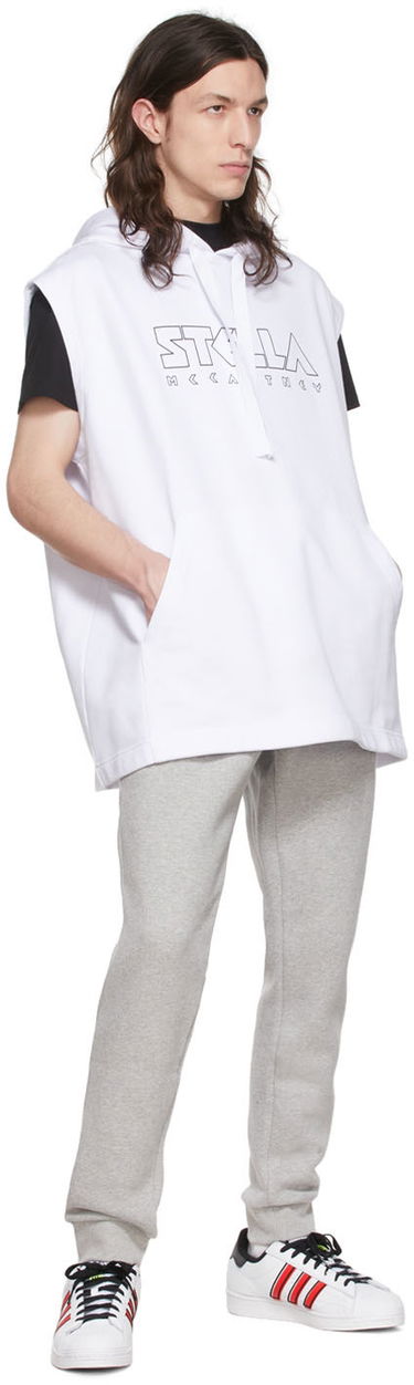Sweatshirt Stella McCartney Cotton Sleeveless Hoodie Vit | 6044523SNP32, 3
