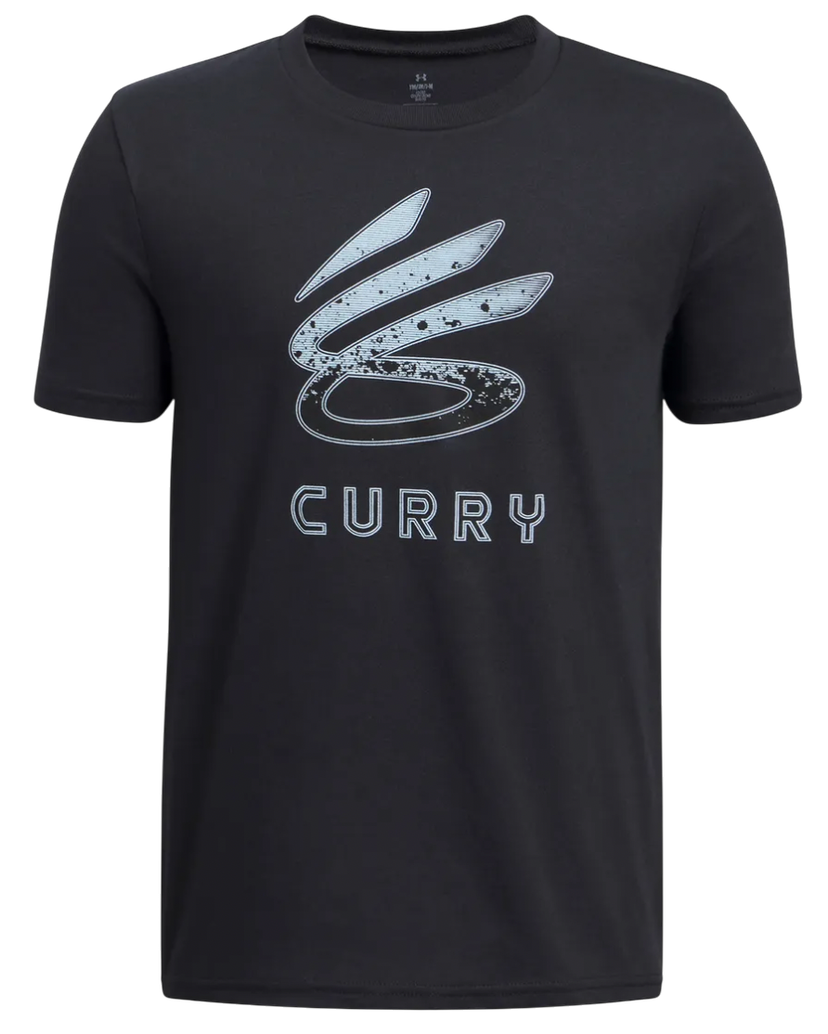 T-shirt Under Armour Tricou Curry Logo Tee Svart | 1387102-002
