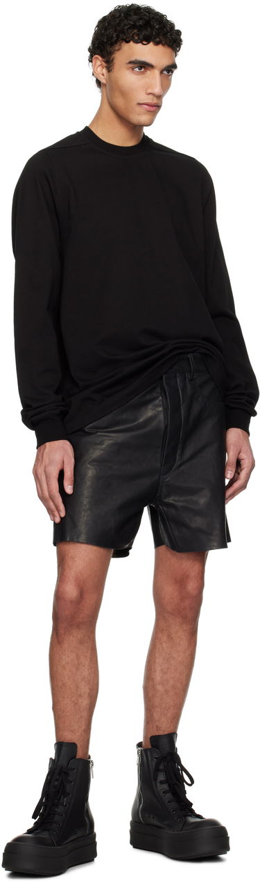Sweater Rick Owens Rick Owens Hollywood Short Crewneck Long Sleeve Sweatshirt Svart | RU01E5277 BA, 3