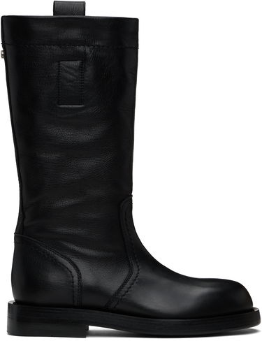 Kläder Ann Demeulemeester Ann Demeulemeester Bente Leather Boots Svart | 2510-W-C32-LT157-099, 0