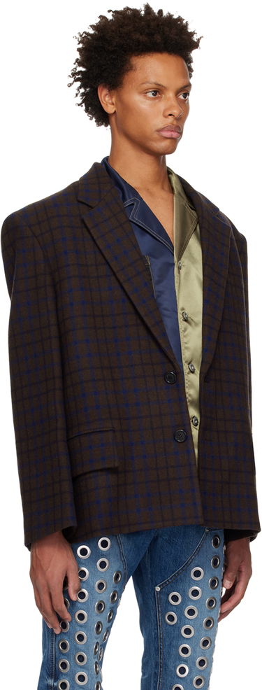 Jacka We11done Check Blazer Brun | WD-JK3-22-102-M-BR, 1