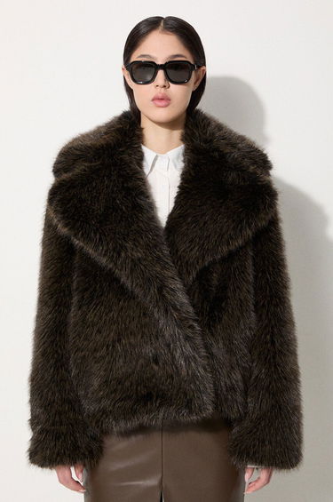 Rockar KENZO Short Fake Fur Blouson Jacket Svart | FE62BL1869FP.90, 0