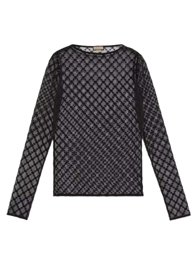 Sweater Gucci GG Star Tulle Top Svart | 692508 XUAEB 1000