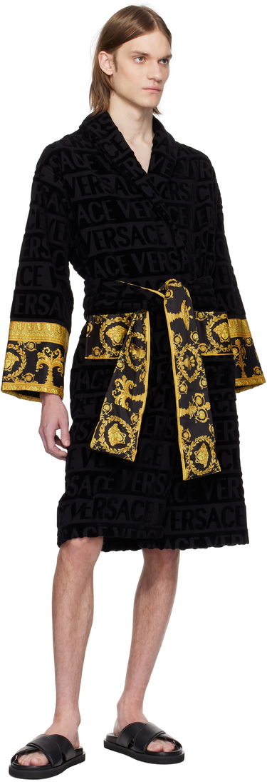 Sneakers och skor Versace Versace Logo Sandals Svart | 1016188_1A11124, 4