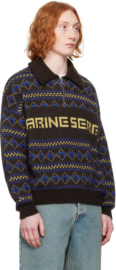 Sweater Marine Serre Marine Serre Jacquard Knit Sweater Brun | MTK022A CKNI0532, 1